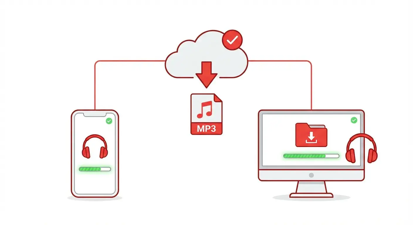 Download converted YouTube MP3 for offline listening